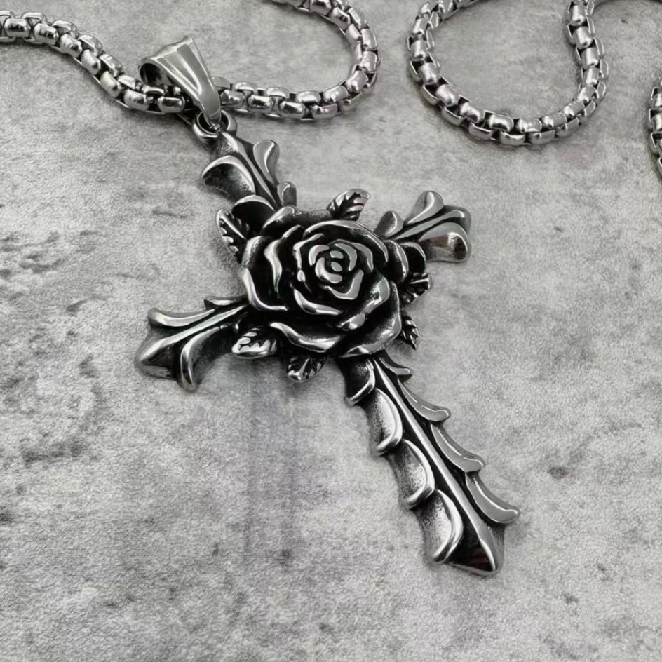 Rosa Sanctum Cross Pendant
