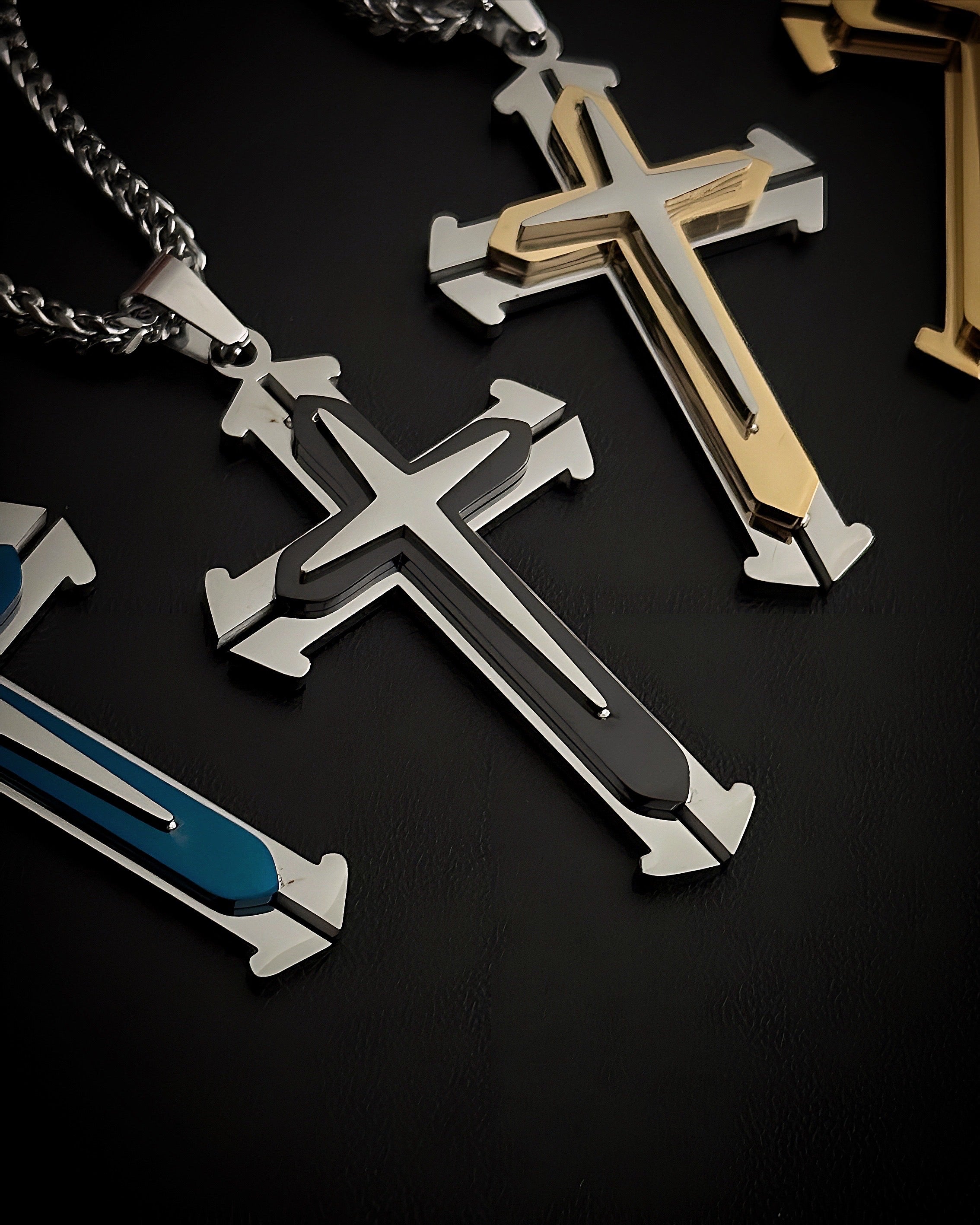 Shadow Trinity Cross Pendant